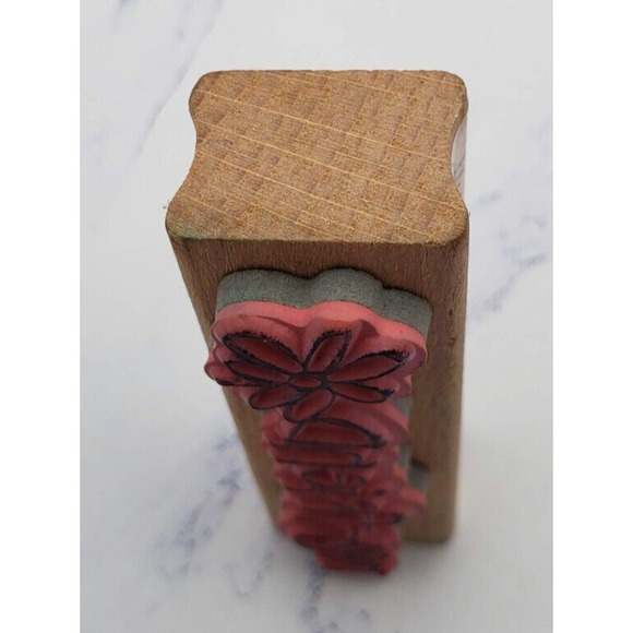 Kolette Hall My Friend Flower Words Phrases Writing Wood Mounted Rubber Stamp - Picture 5 of 7